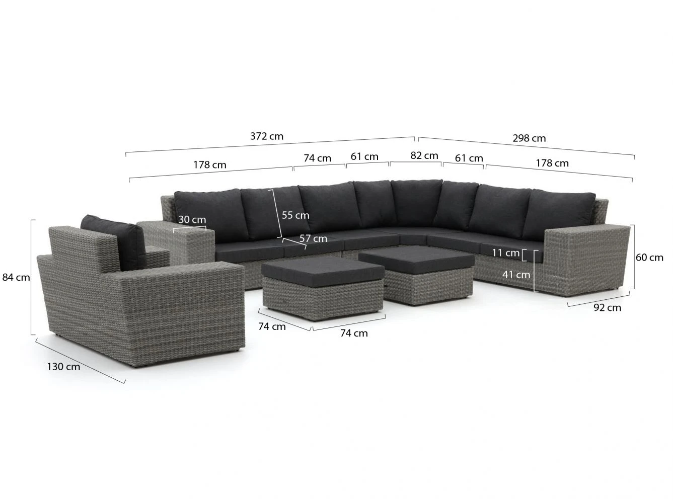 Intenso Merone Ecklounge-Set 7-teilig 3 Intenso Merone Ecklounge-Set 7-teilig