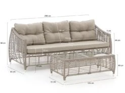 Manifesto Ortello Gartensofa 208 Cm Inkl. Loungetisch