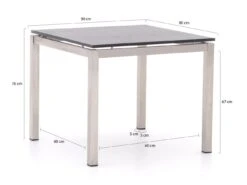 Bernstein Bremen Gartentisch 90x90x76 Cm