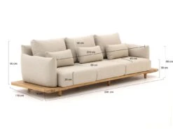 SUNS Bora Lounge Gartensofa 3-Sitzer 300cm