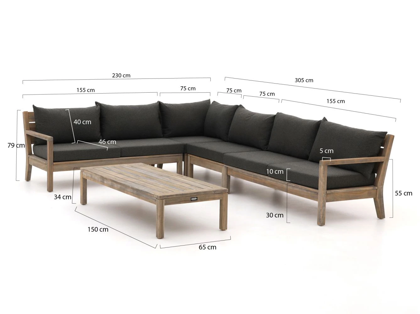 ROUGH Batang Ecklounge-Set 5-teilig Links 3 ROUGH Batang Ecklounge-Set 5-teilig Links