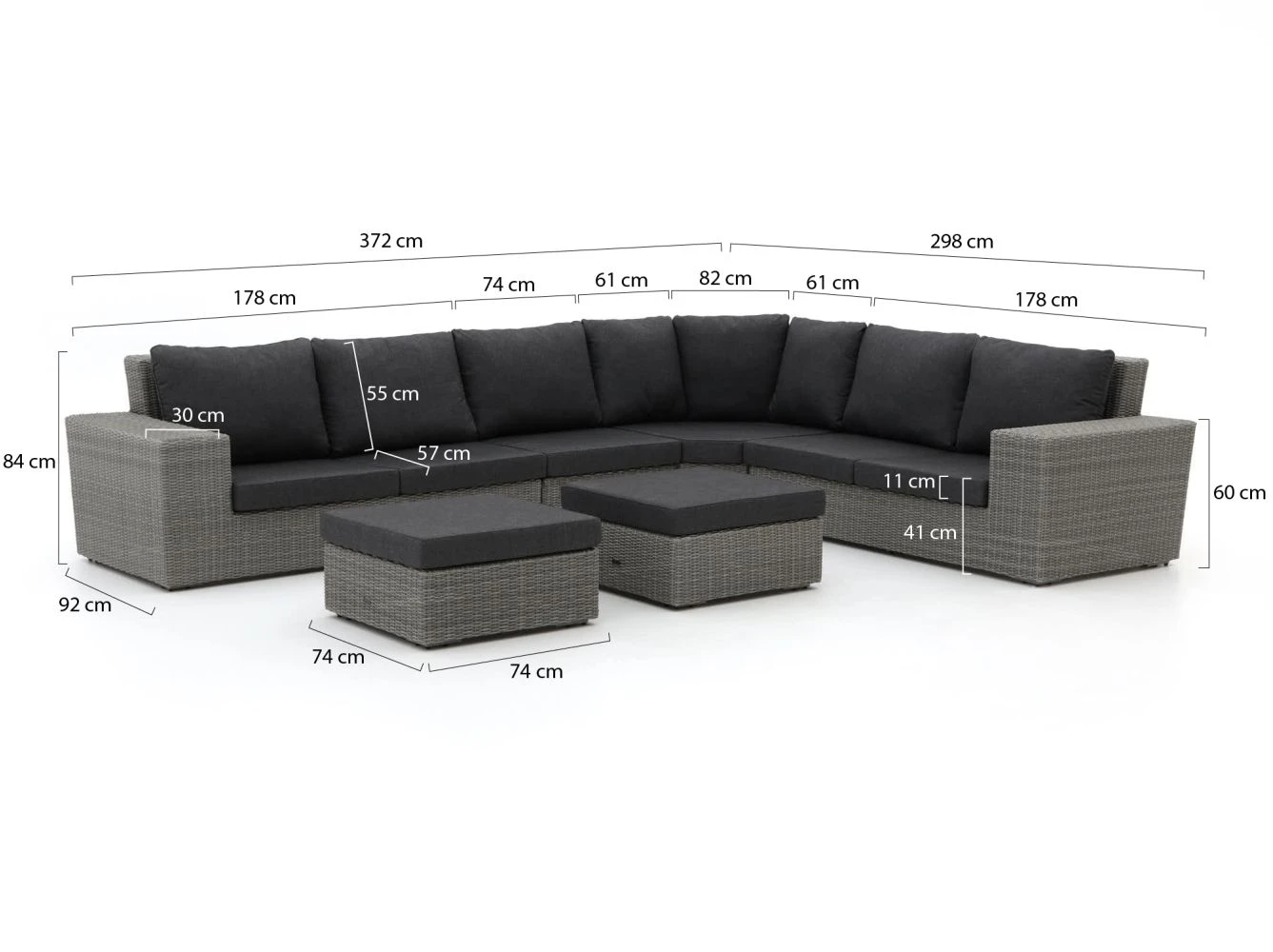 Intenso Merone Ecklounge-Set 6-teilig 3 Intenso Merone Ecklounge-Set 6-teilig
