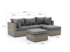 Forza Barolo Chaiselongue Lounge-Set 5-teilig