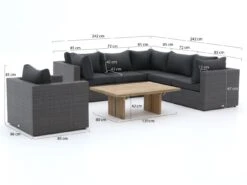 Forza Barolo/ROUGH-L Ecklounge-Set 7-teilig