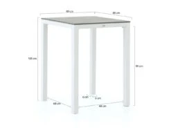 Bellagio Fidenza Bartisch Outdoor 80x80x105 Cm