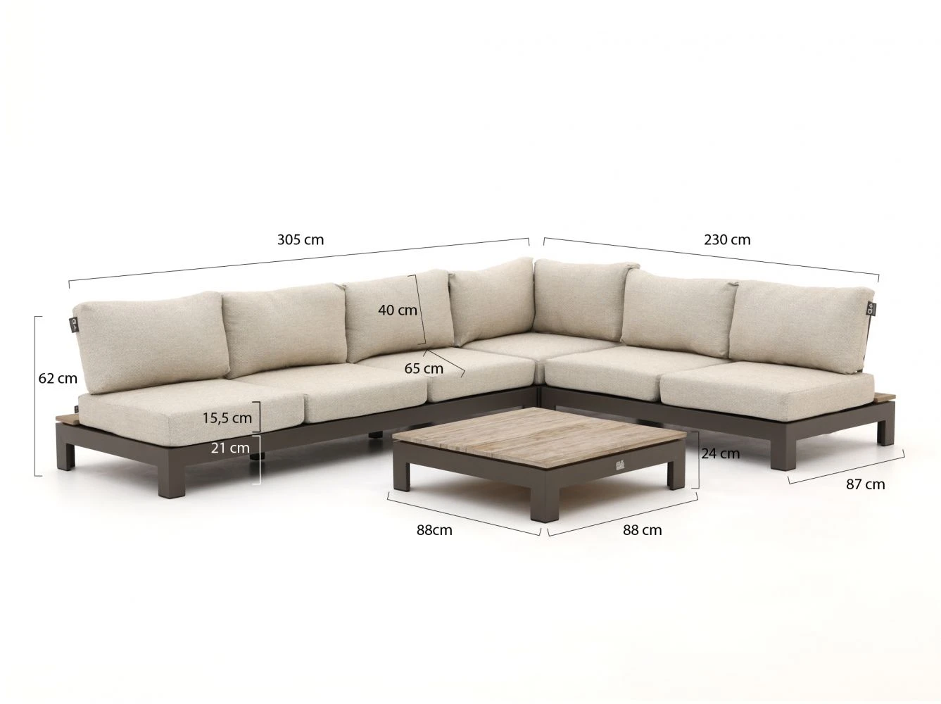 Apple Bee Sticks And More Ecklounge-Set 4-teilig 3 Apple Bee Sticks And More Ecklounge-Set 4-teilig