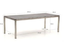 Bernstein Freiburg Gartentisch 220x100x76 Cm