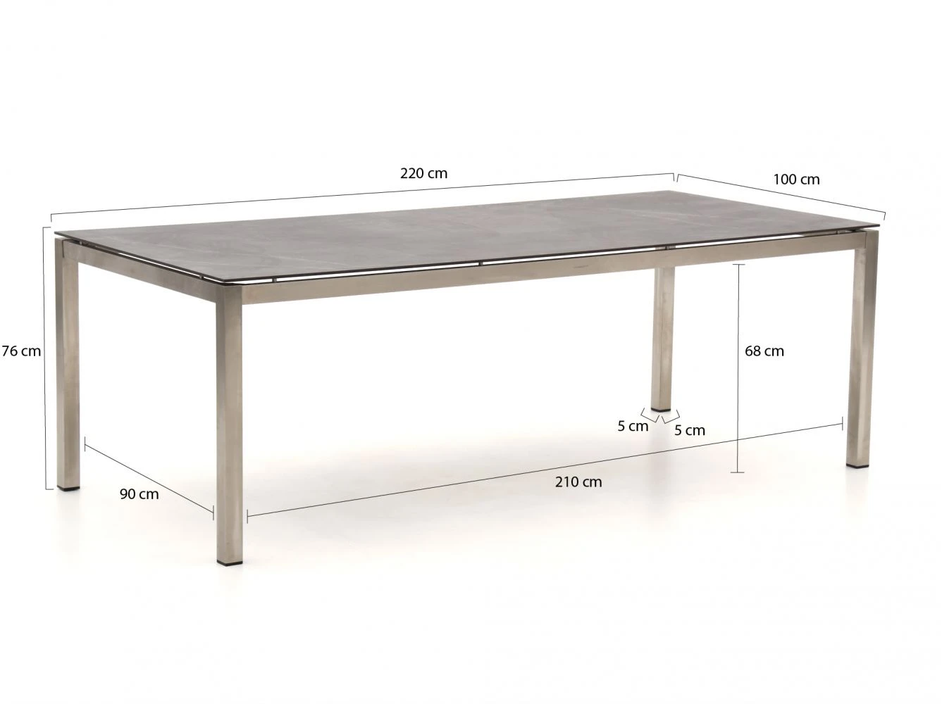 Bernstein Freiburg Gartentisch 220x100x76 Cm 3 Bernstein Freiburg Gartentisch 220x100x76 Cm