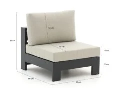 Bellagio Avolo Lounge Mittelelement 80 Cm