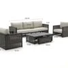 Bellagio Cadora Sessel-Sofa Lounge-Set 5-teilig