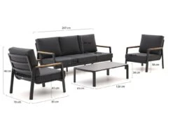Schemel Store 39 Bellagio Ciane Sessel-Sofa Lounge-Set 4-teilig (5-Sitzer)