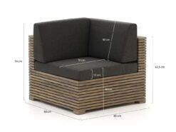 ROUGH-C Lounge Eckelement 80 Cm