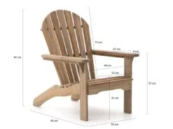 ROUGH-S Adirondack Gartensessel Mit Hocker