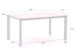 Bellagio Isolo Gartentisch 150x90x76 Cm