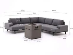Hartman Lucas/Cosibrixx 60 Cm Ecklounge-Set Mit Feuertisch 3-teilig