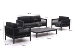 Manifesto Valero Sessel-Sofa Lounge-Set 4-teilig