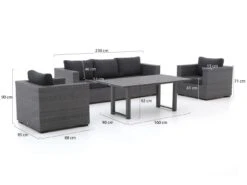 Forza Giotto/Bolano Gartentisch Lounge-Set 4-teilig