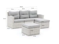Intenso Fellini Chaiselongue Lounge-Set 5-teilig