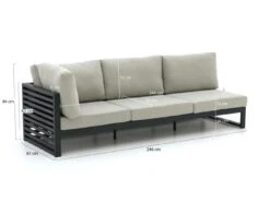 Bellagio Cadora Gartensofa 3-Sitzer Rechter Arm 246 Cm