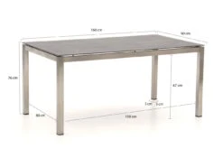 Bernstein Freiburg Gartentisch 160x90x76 Cm