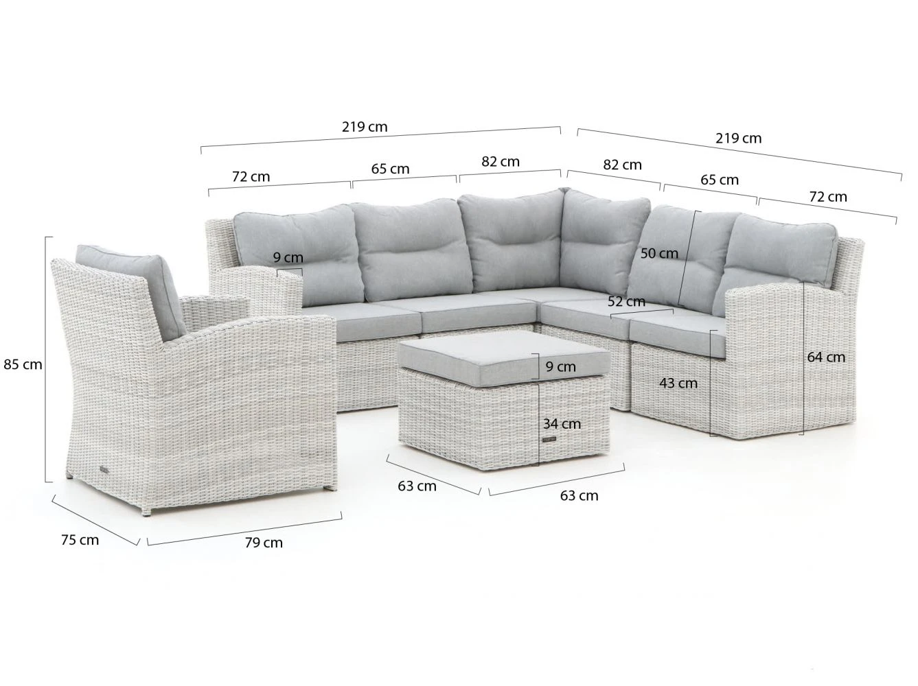 Intenso Fellini Ecklounge-Set 7-teilig 3 Intenso Fellini Ecklounge-Set 7-teilig