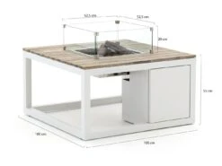 Cosiraw Lounge Feuertisch 100x100x55cm