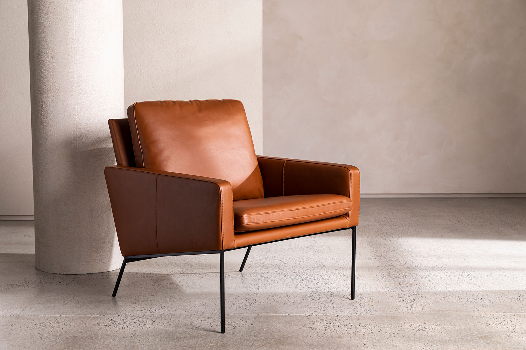Schemel Store -Schemel Store Modern Club Tan Leather chair 690 web 1