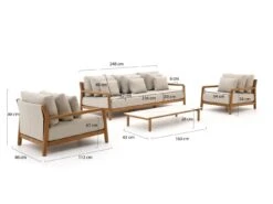 SUNS Vittoria Sessel-Sofa Lounge-Set 4-teilig