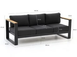 Bellagio Sorani Gartensofa 3-Sitzer 202 Cm