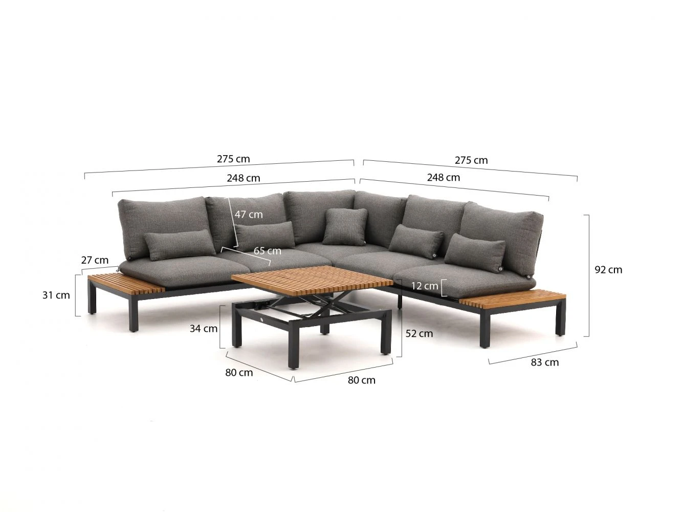 SUNS Enzo Ecklounge-Set 3-teilig (5-Sitzer) 3 SUNS Enzo Ecklounge-Set 3-teilig (5-Sitzer)