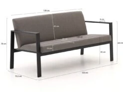 Il Tempo Turate Sessel-Sofa Lounge-Set 4-teilig