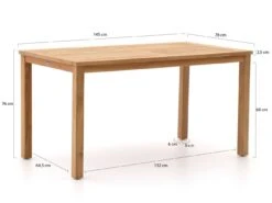 Sunyard Liverpool Gartentisch 145x78 Cm