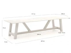 Bellagio Bresimo Gartentisch 317x100 Cm