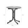 Sieger Vivodur Gartentisch Klappbar ø 68 Cm (h: 73 Cm)