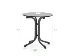 Sieger Vivodur Gartentisch Klappbar ø 68 Cm (h: 73 Cm)