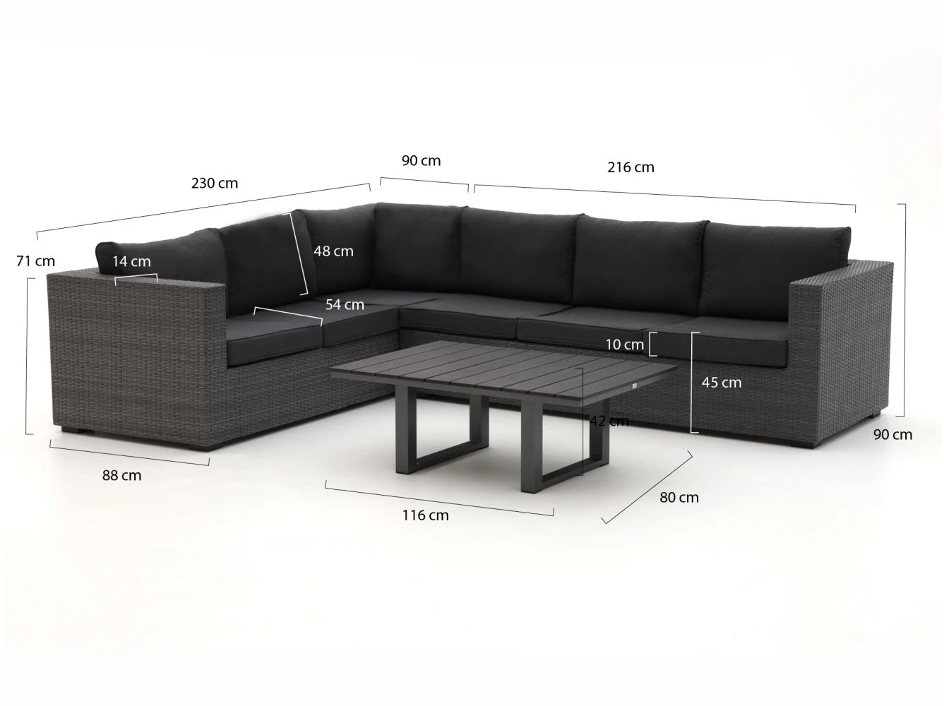 Forza Giotto/Bolano Ecklounge-Set 3-teilig Links 4 Forza Giotto/Bolano Ecklounge-Set 3-teilig Links – Bild 2