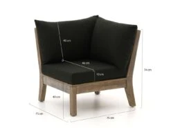 ROUGH Batang Lounge Eckelement 75 Cm