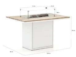 Cosiloft Relax Feuertisch 120x80x70 Cm