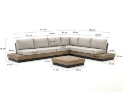 Bellagio Pilago Ecklounge-Set 5-teilig