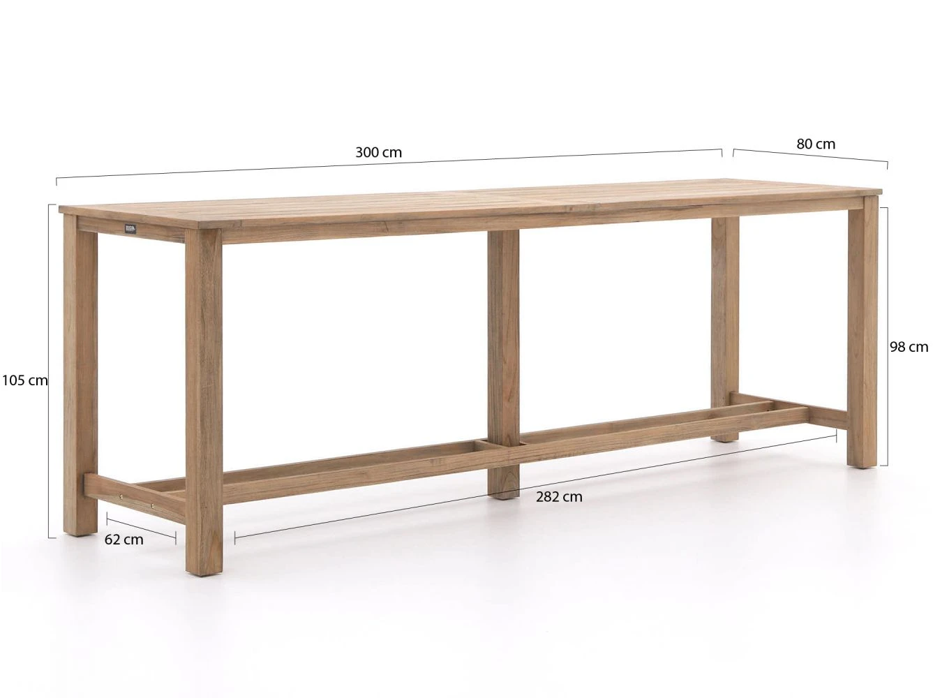 ROUGH-X Bartisch Outdoor 300x80x105 Cm 3 ROUGH-X Bartisch Outdoor 300x80x105 Cm