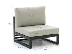 Schemel Store 35 Bellagio Cadora Lounge Mittelelement 80 Cm