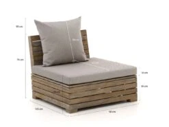 ROUGH-B Lounge Mittelelement 90 Cm