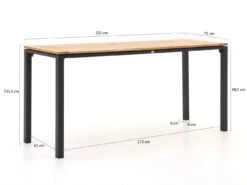 Bellagio Linosa Bartisch Outdoor 225x75x105 Cm