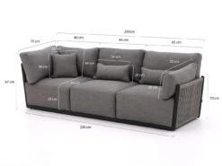 SUNS Sorrento Gartensofa 265 Cm Inkl. Eckelement Rechts