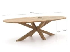 ROUGH-Y Ellips Gartentisch 280x130x72 Cm