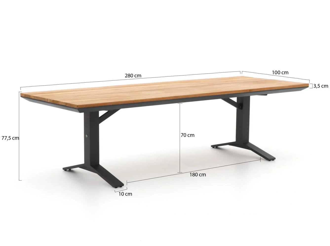 SUNS Stockholm Gartentisch 280x100x76 Cm 3 SUNS Stockholm Gartentisch 280x100x76 Cm