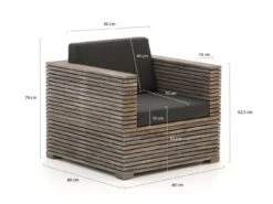 ROUGH-C Sessel-Sofa Lounge-Set 5-teilig