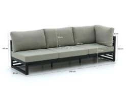 Bellagio Cadora Gartensofa 3-Sitzer Linker Arm 246 Cm