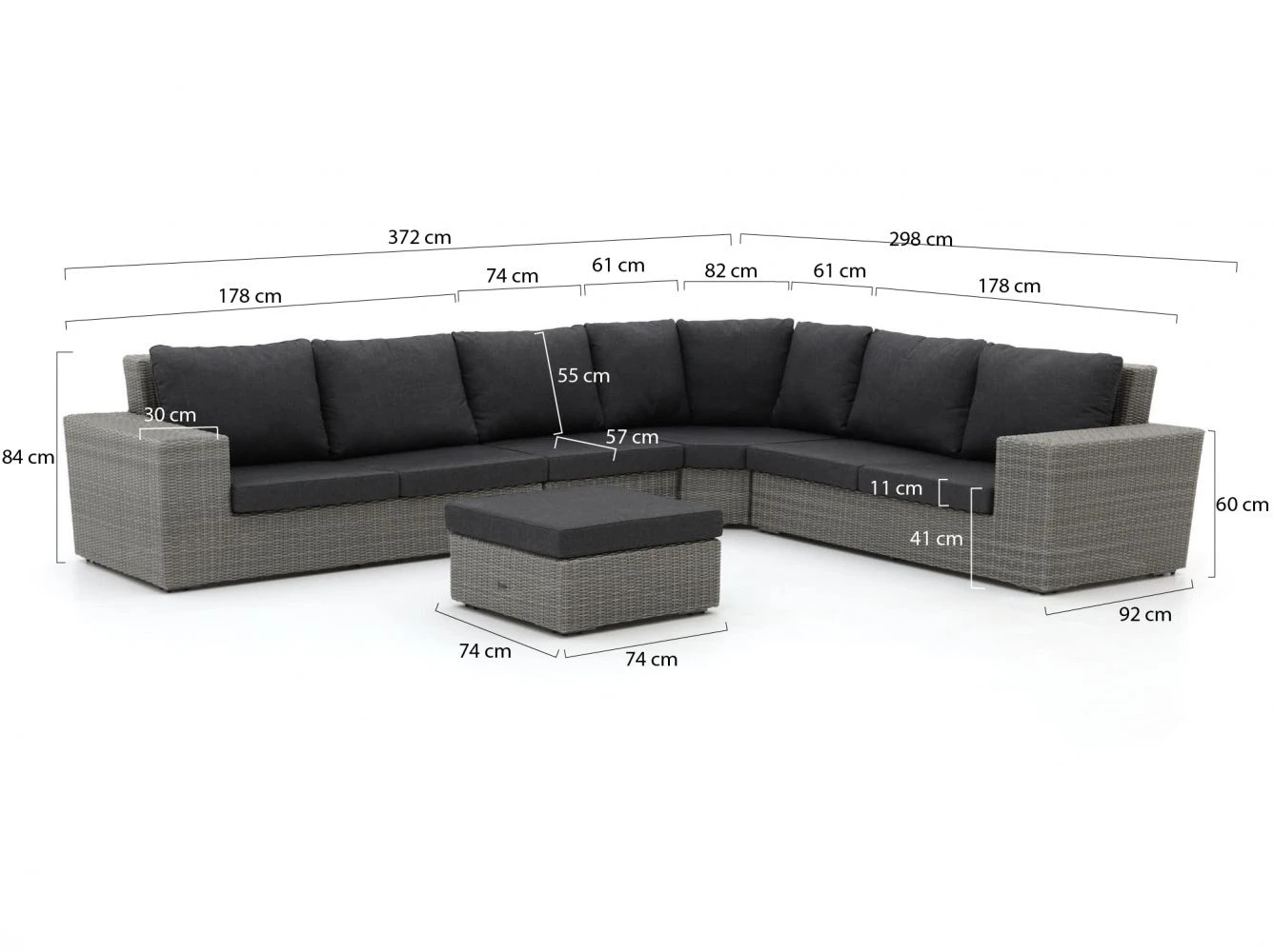 Intenso Merone Ecklounge-Set 5-teilig 3 Intenso Merone Ecklounge-Set 5-teilig