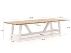 Bellagio Bresimo Gartentisch 330x100 Cm